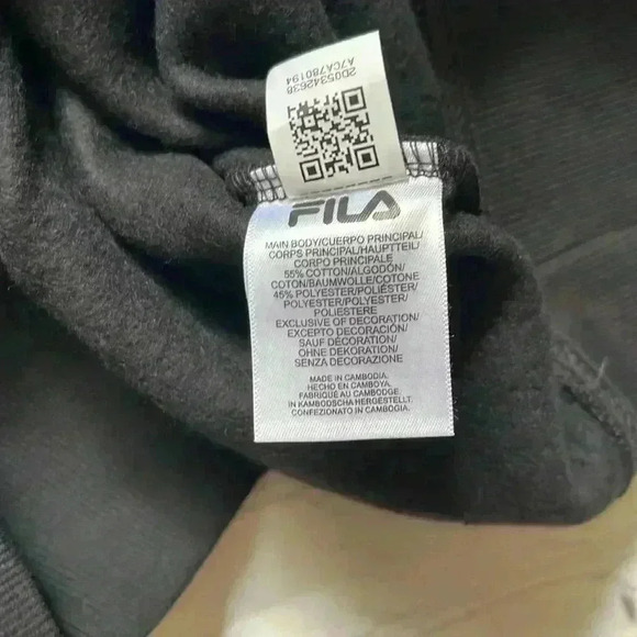 Fila, black and pink hoodie sweatshirt NWT - Picture 6 of 8